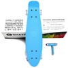 Skatro Mini Cruiser Skateboard. 22x6inch Retro Style Plastic Board Comes