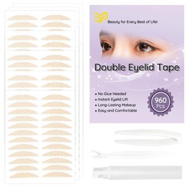Eyelid Lifter Strips for Hooded Eyes - 960Pcs - Invisible - Instant Lifting - Non-Surgical Double Eyelid Tape - Long-Lasting - Breathable - EclatPopu - 1 Styles, XY