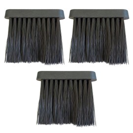 3 Piece Fireplace Cleaning Brushes, Chimney Decoking Equipment, Replacement Brush for Fireplace Company, Plastic Brushes, Floor Cleaning Tools, Fireplace Tool Brushes (Black)