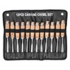 12Pcs Wood Turning Chisels Wood Grooves Parting Tools Set Woodworking