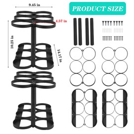 Oxygen Tank Holder, Oxygen Tank Rack, Medical Oxygen Tank Holder, Heavy Duty Oxygen Cylinder Rack for Storage and Transportation, Floor Mountable Oxygen Rack 4.5" Diameter（12 Slots）