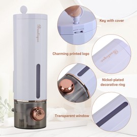 Dokpav 2 Pzs Dispensador De Jabón Liquido para Baño, Dispensador De Shampoo para Regadera y Gel, Dispensador de Jabon Montado en La Pared, Blanco