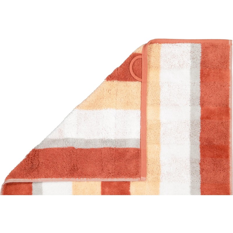 Cawö Noblesse Stripe 1087 Brick 33 Towels
