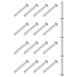 M METERXITY 20-Pack Single Hole Clevis Pins, M5 x 40mm 304 Stainless Steel Flat Head Clevis Pins for Mechanical Linkage/Fixed Parts/Ship Rigging, Link Hinge Pin Reusable