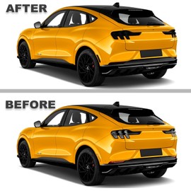 iwannachange Precut Tail Light Tint Fit for Ford Mustang Mach-E 2021 2022 2023 Vinyl Overlay Kit Complete with Gloss Dark Smoke Wrap Cover Vinyl Decals Film Accessories (Taillight)