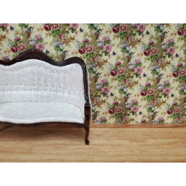 Bradbury & Bradbury Dollhouse Wallpaper Peacock and Rose Floral Bradbury & Bradbury 1:12 Scale