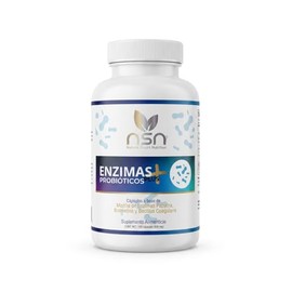NSN | Enzimas Digestivas + Probióticos | Alto en Fibra con 7 Enzimas | Papaina, Bromelina, Lactasa | Fórmula Avanzada | Desarrollado por la Dra. Friné