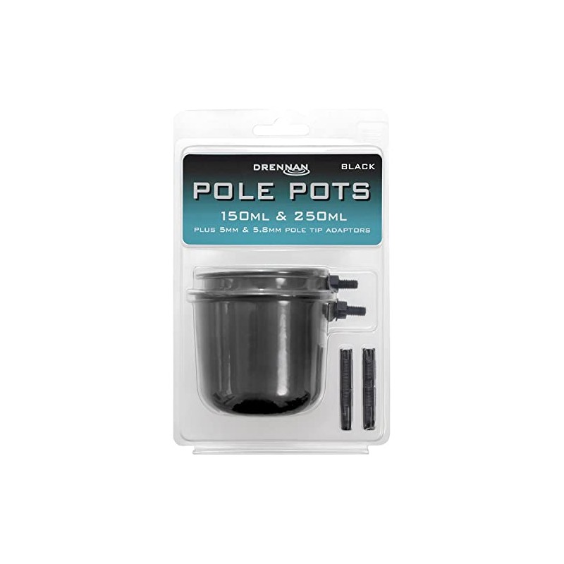 Drennan Pole Pots 150ml & 250ml Black