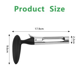GVSS Apple Corer with Black Handle, Apple Core, Stainless Steel Apple Corer, Serrated Edge for Cutting and Piting Apples, Pears and Fruits