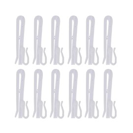 ZAAWUUT 50-Pack Plastic Curtain Hooks,Adjustable Pinch Pleat Hook,Curtain Drapery Pin Hook for Pleated Drapes,Ratchet System Pinch Pleat Curtain Hanger (50, 3.35 Inch)