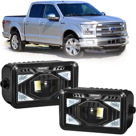 LED Fog Lights Assembly with DRL for F150 2015-2020 Compatible with Ford F150 Accessories 2015 2016 2017 2018 2019 2020 daytime Driving Light Rectangular