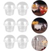 Yubbuio 100pcs Dessert Cups with Lids Plastic Fruit Cups Mini
