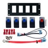 MGI SpeedWare 4 LED Rocker Switch Panel, 12/24vDC Automotive and
