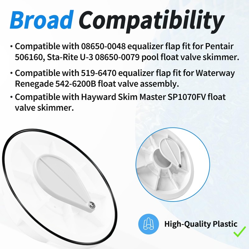 Dfnidy Equalizer Flap fits for Pentair Sta-Rite U-3 08650-0079 Float