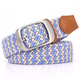 XZQTIVE Braided Belt Stretch Belt for Men and Women Multicolored Woven Golf Belt Elastic Jean Belts