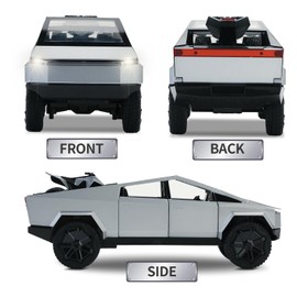 Cyber Model Truck Car Toy Trucks - 1:24 Diecast Toy Trucks Scale Pickup for Kids Boys 3+ Years - Electric Real Cool Metal Drivable Truck with Sound Light Pull Back for Boy Grandson