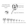 KALVICA 8 Pairs Stainless Steel Ball Stud Earrings Screw Back
