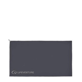Lifeventure HydroFibre Ultralight And Compact Adventure Sports Towel - Super Fast Drying, Highly Compact, Gris