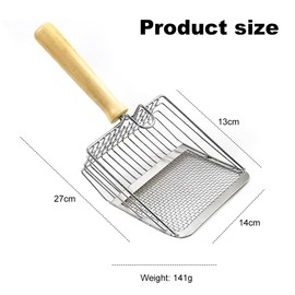 GmeDhc Katzenklo Schaufel Metall, Katzenstreuschaufel mit Langer Griff, Katzenschaufel für Katzenklo, Tiefer Katzenschaufel, Katzenstreu Schaufel Große, für Katzenstreu Klumpstreu