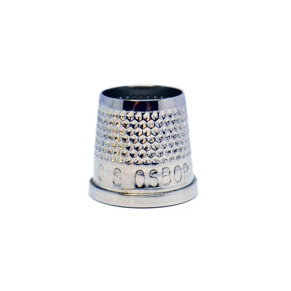 C.S. Osborne No. 510 Nickel Plated Brass Open Ended Tailors Thimbles - Size 7 (14.25mm Base)