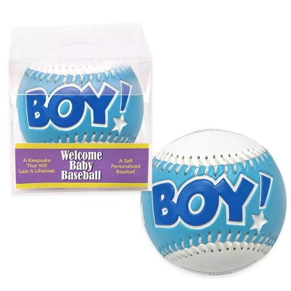 "IT'S A BOY" Baseball -BIRTH ANNOUNCEMENT/Keepsake/GIFT/BLUE - INCLUDES DISPLAY BOX/Shower/CHRISTENING/NEW BABY GIFT