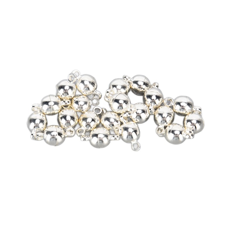 20 Sets Magnetic Clasps Round Brass Fashionable Jewelry Clasps for