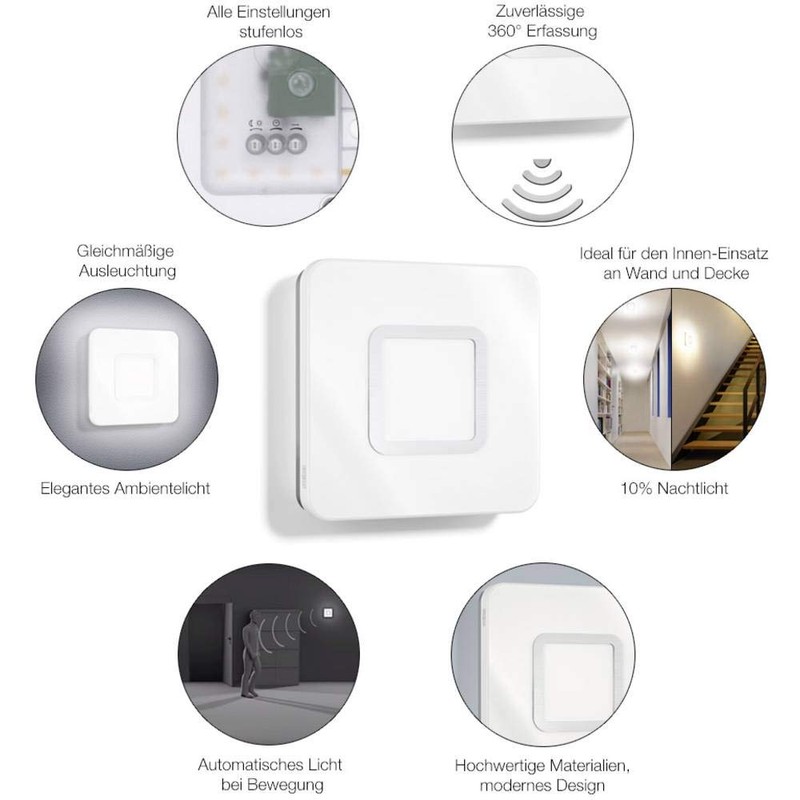 Steinel LED indoor lamp RS LED M1 V2 stainless steel