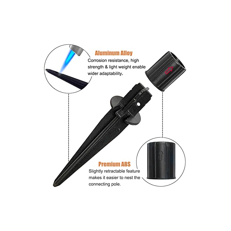Metal Stakes Solar Lights Replacement Spike - Outdoor Ground Stake
