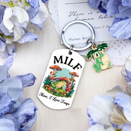 Frog Gifts for Women Funny Frog Decor Keychains Frog Themed Gifts for Women Men Mom Best Friends Frog Lovers Christmas Birthday Christmas Stocking Stuffer Gift Ideas Frog Accessories Keyring