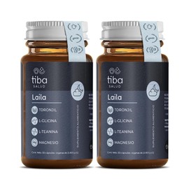 TIBA SALUD - Laila: Complemento alimenticio básico para el descanso reparador - Por mejores amaneceres, Mejora el sueño, Resultados desde la primera cápsula - 30 cápsulas veganas por frasco (2)