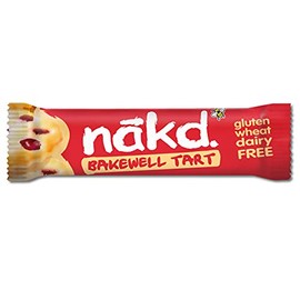 nkd. Nakd Bakewell Tart Natural Snack Bars - Vegan Bars - Healthy Snack - Gluten Free Bars 35 g
