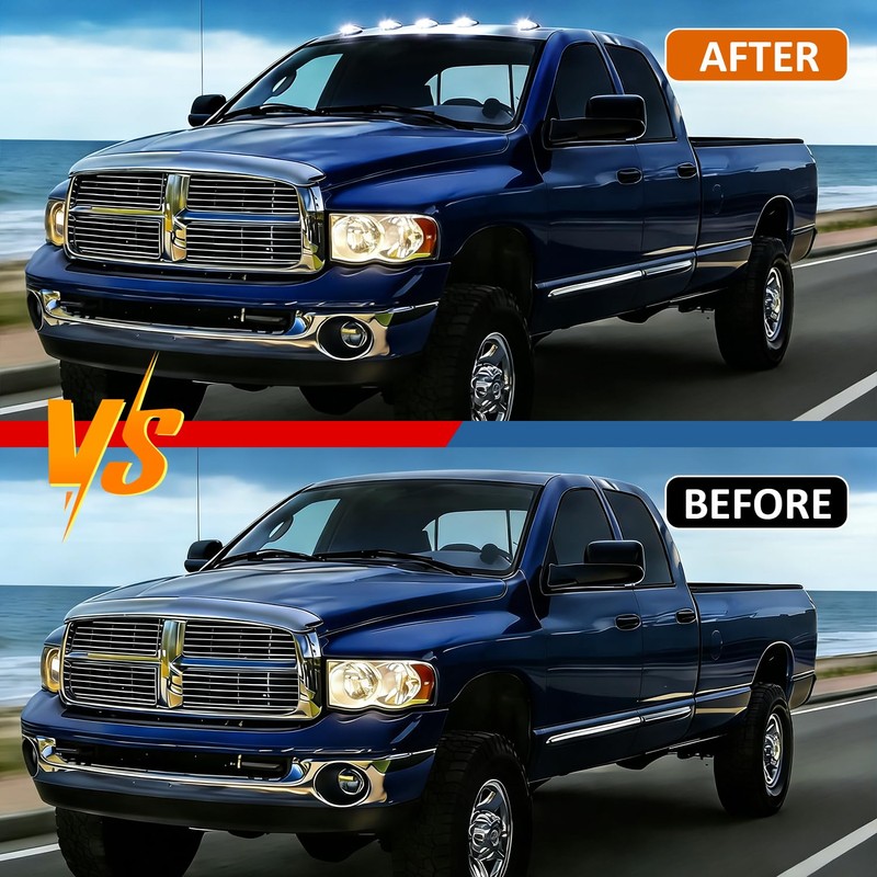 LED Cab Roof Marker Lights for 2003-2018 Dodge RAM 1500