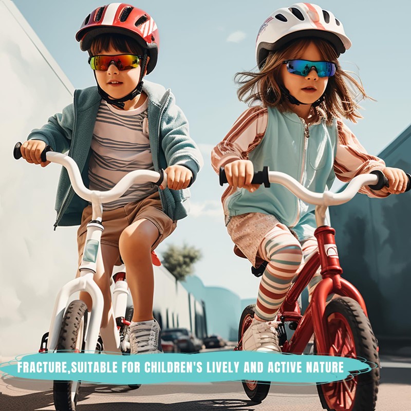 Vcarsian Kids Sunglasses Polarized Baseball Sports Sun Glasses,Lightweight UV400 TR90