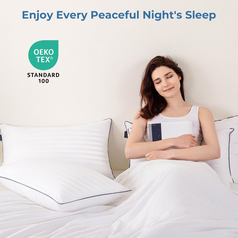 GOHOME King Size Pillows Set of 4 - Bed Pillows