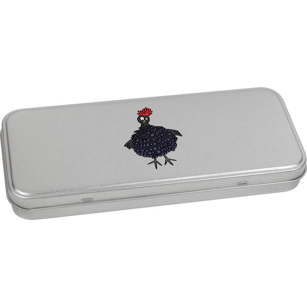 Azeeda 'Maran Hen' Metal Hinged Stationery Tin/Storage Box (TT00227305)
