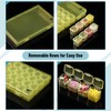 Mr. Pen- Bead Storage Containers, 28 Grids, 2 Pack, Transparent