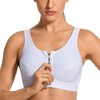 Syrokan Ladies’ Sports Bra, Strong Support, With Zip, Without Underwire