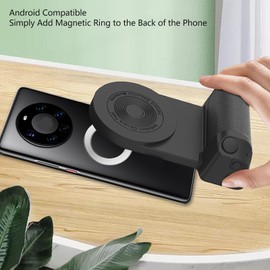 Magnetic Camera Grip, Bluetooth Holder, Smartphone Grip, Photo Holder, Bluetooth, Wireless Remote Control for All Phones, Video Recording, Vlog (Black)
