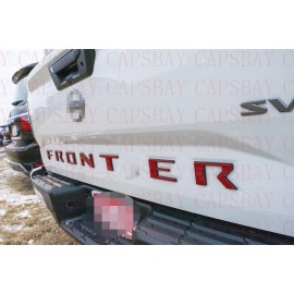 BEST HOT TX Red Black Raised Tailgate Letters for 2022 Nissan Frontier Plastic Inserts