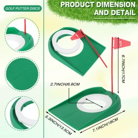 Kuabiz 19 Pack Mini Golf Putting Set 2 Adjustable Length Golf Putter 12 Practice Foam Balls 3 Putting Cup with Flag 1 Hitting Mat 1 Tee for Beginner Children Teenager Adults Lovers Indoor