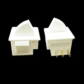 DSkoiph 2Pcs Refrigerator Door Light Switch Compatible for GE Whirlpool, Maytag, Admiral, Amana, Kenmore, KitchenAid, Magic Chef Freezer Momentary Fridge Switch (3Pin)