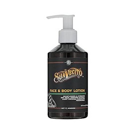 Suavecito Face & Body Lotion 8 oz. Pump Bottle - Original Scent, Skincare Lightweight Moisturizes Dry Skin, Hydrates, No Greasy Residue - Abrosbs Quickly