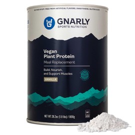 Gnarly Nutrition Gnarly Nutrition Vegan Plant Protein C Vanilla Vegan Protein Powder, NSF Sport Certified C Meal Replacement, Daily Nutritiional Boost C Lactose Free Powder C Vanilla, 28.2 oz