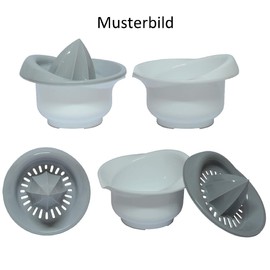 Lemon Citrus Juice Hand Press Container Diameter: 15 cm Capacity: 0.5 Litre Plastic Grey BPA Free