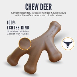 Supravit ChewDeer Dog Chew Toy, Taste-Intensive Beef Chew Deer Antlers, Durable Chew Stick for Dogs, Stress-Free Hours and Active Entertainment for Your Dog