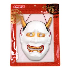 Clear Stone Japanese Mask, Hannya White, Unisex