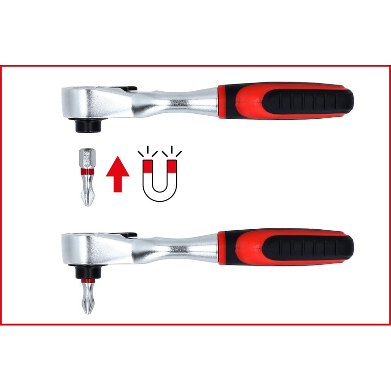 KS Tools 935.1495 1/4 Inch Monster Bit Reversible Ratchet, 115