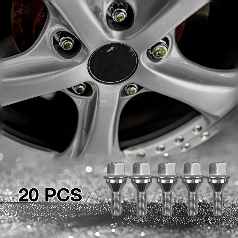 5 pcs 611-005 6511051AA Wheel Lug Bolts M12x1.25 Upgrade 19mm
