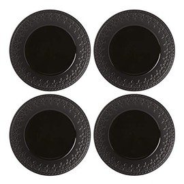 Lenox Black Chelse Muse Fleur Matte 4Pc Accent Plate Set, 4.20 LB