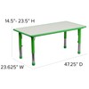 Flash Furniture Emmy Adjustable Classroom Activity Table with 6 Stackable